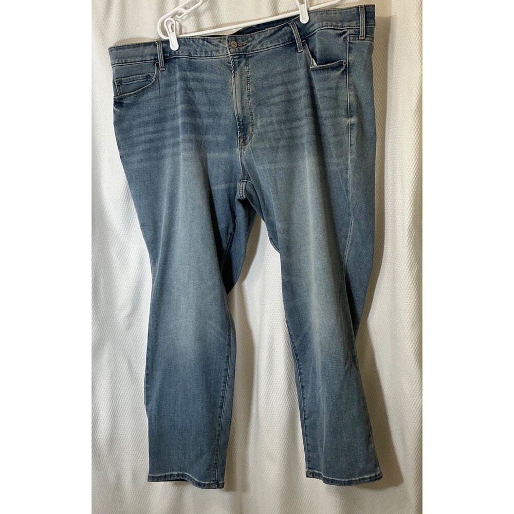Old Navy Power Slim Straight Jeans Womens 26W High Rise Blue Denim Stretch NWOT
